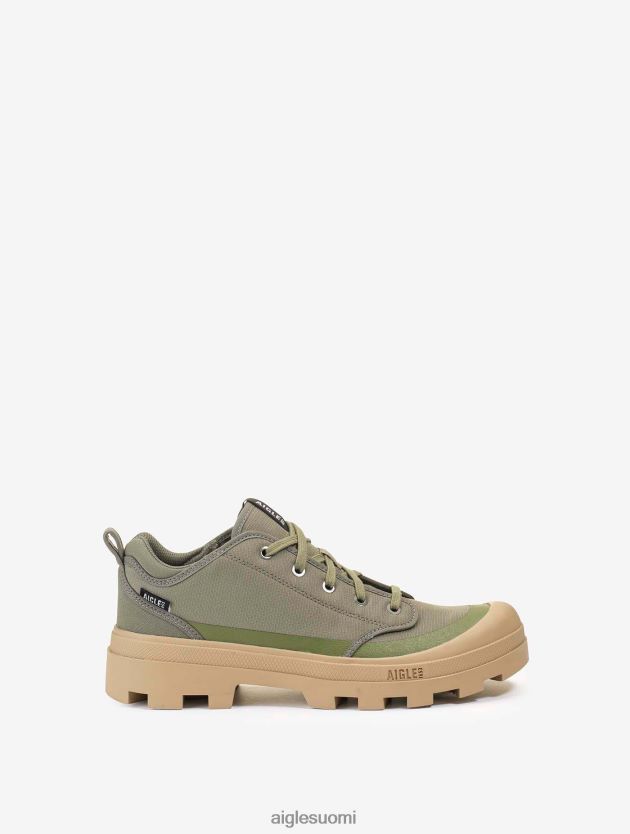 Aigle miehet ikonisen kävelykengän matala versio, joka on valmistettu kierrätetystä polyesterista kaki kenkiä 0H0BPX270