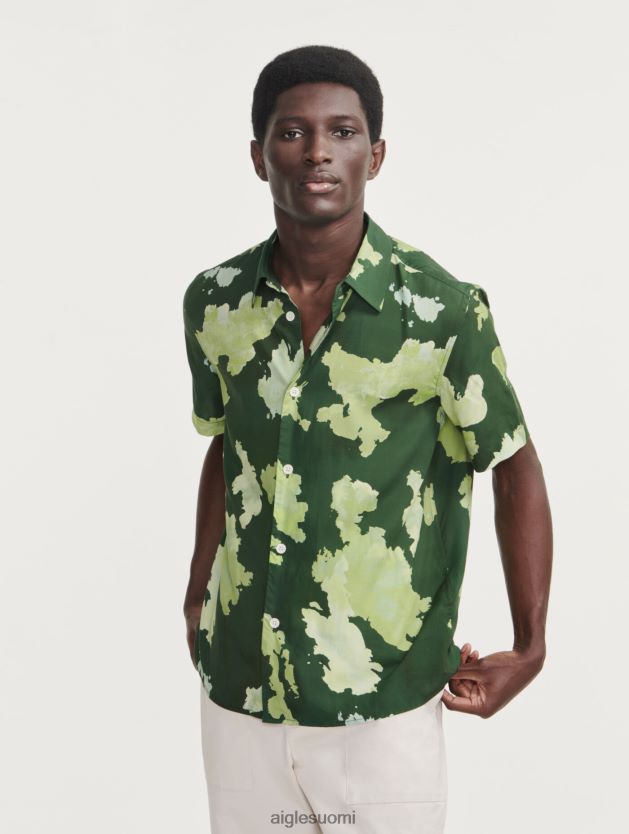 Aigle miehet Lyocell-kuvioinen lyhythihainen paita kasvitieteellinen pr vaatteet 0H0BPX120