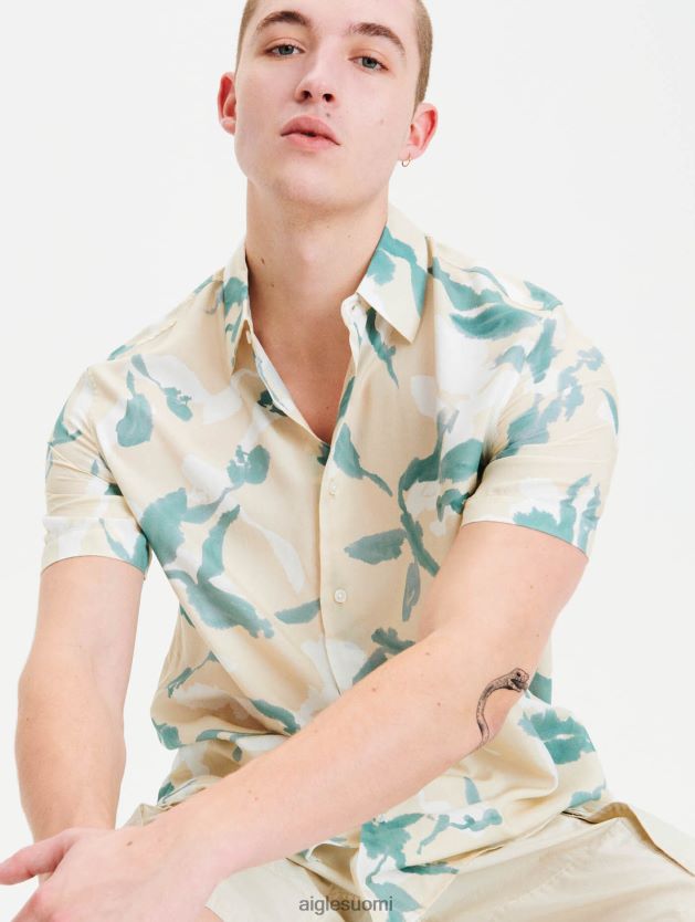 Aigle miehet lyhythihainen paita suora malli bisque pr vaatteet 0H0BPX67