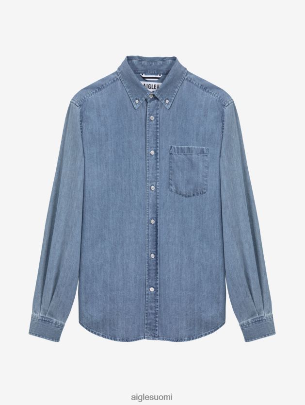 Aigle miehet pitkähihainen farkkupaita kevyt valkaisuaine vaatteet 0H0BPX27