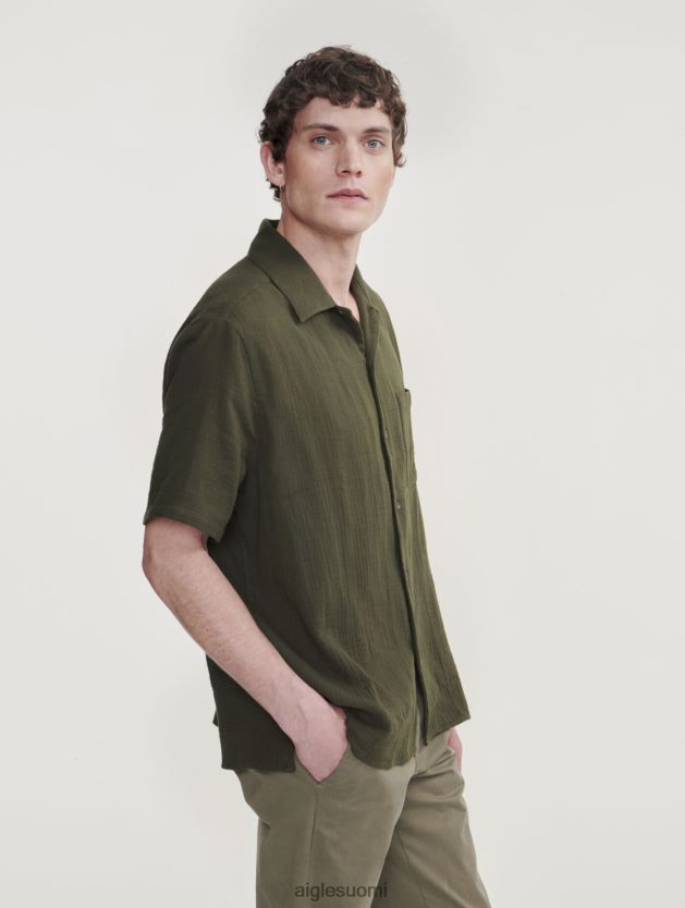 Aigle miehet puuvillainen kaasu lyhythihainen paita avocat vaatteet 0H0BPX21