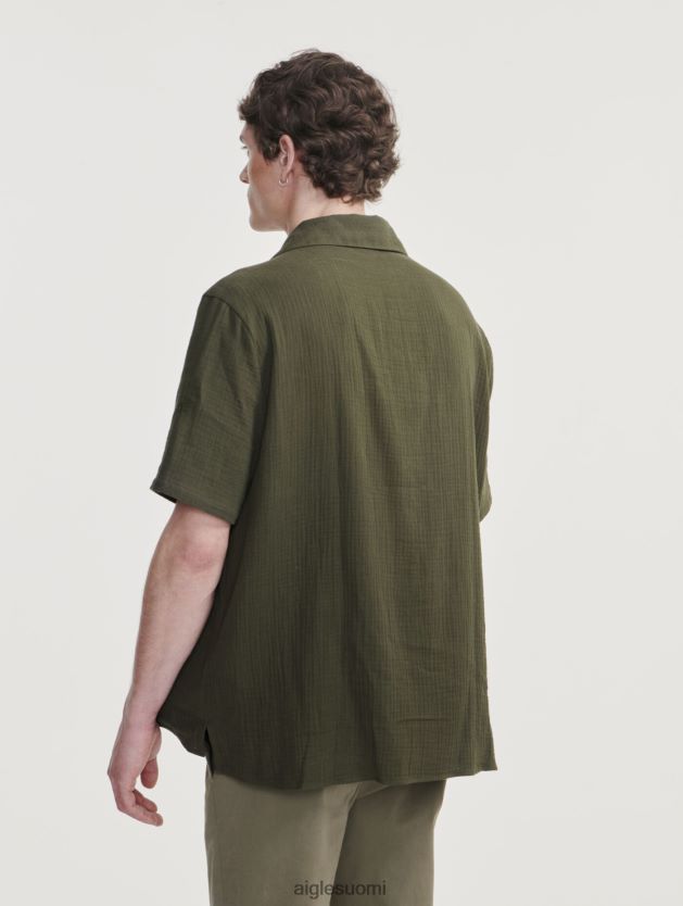 Aigle miehet puuvillainen kaasu lyhythihainen paita avocat vaatteet 0H0BPX21