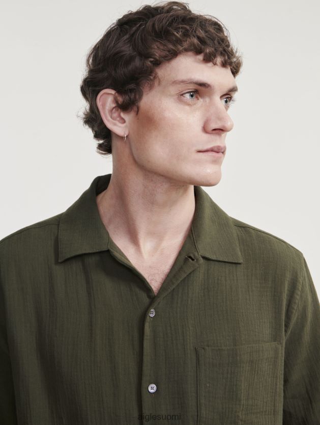 Aigle miehet puuvillainen kaasu lyhythihainen paita avocat vaatteet 0H0BPX21