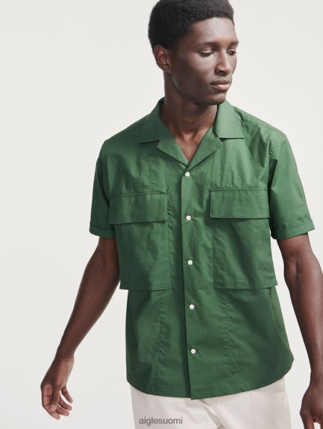 Aigle miehet sotilaallinen lyhythihainen paita kasvitieteellinen vaatteet 0H0BPX56