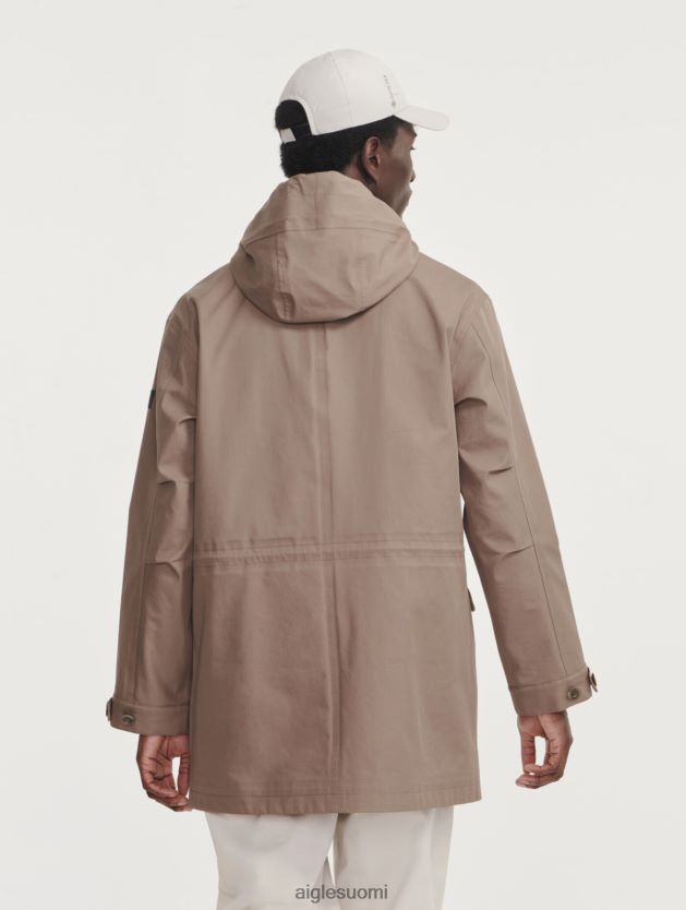 Aigle miehet keskipitkä hupullinen mtd-parka cappuccino vaatteet 0H0BPX222