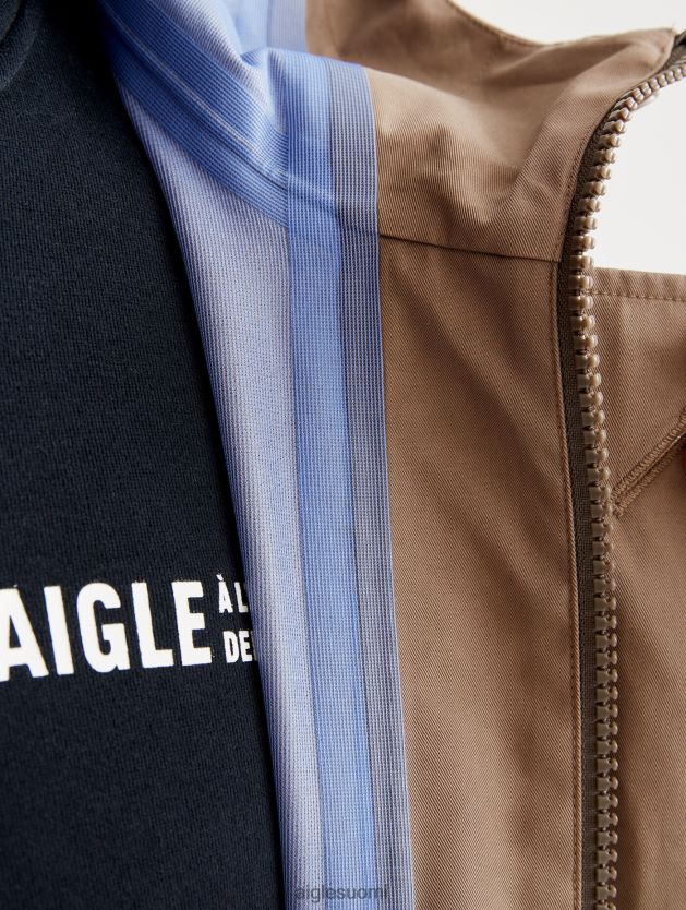 Aigle miehet keskipitkä hupullinen mtd-parka cappuccino vaatteet 0H0BPX222