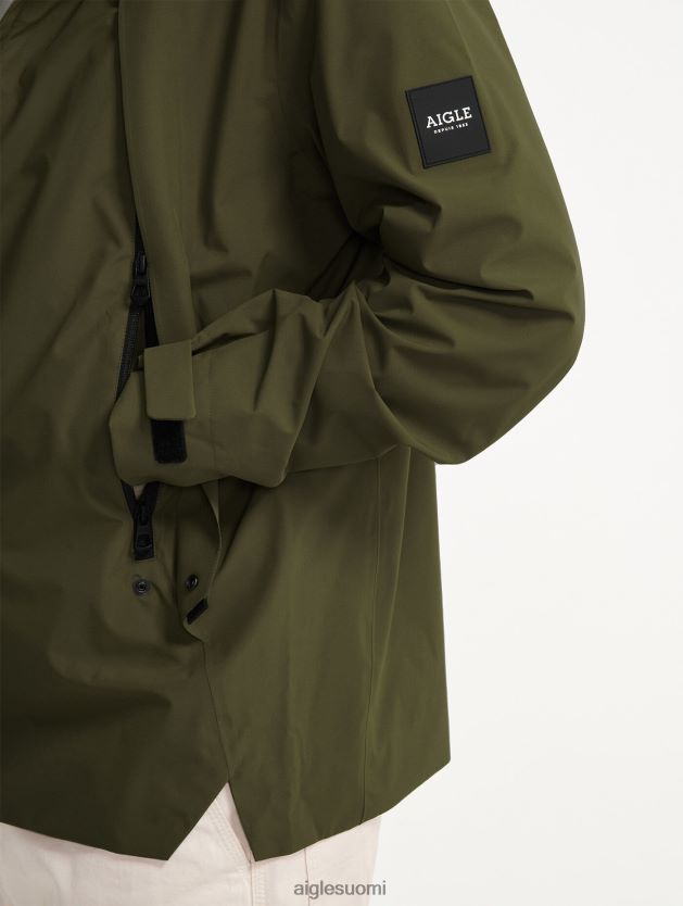 Aigle miehet keskipitkä mtd hupullinen parka kaki vaatteet 0H0BPX178