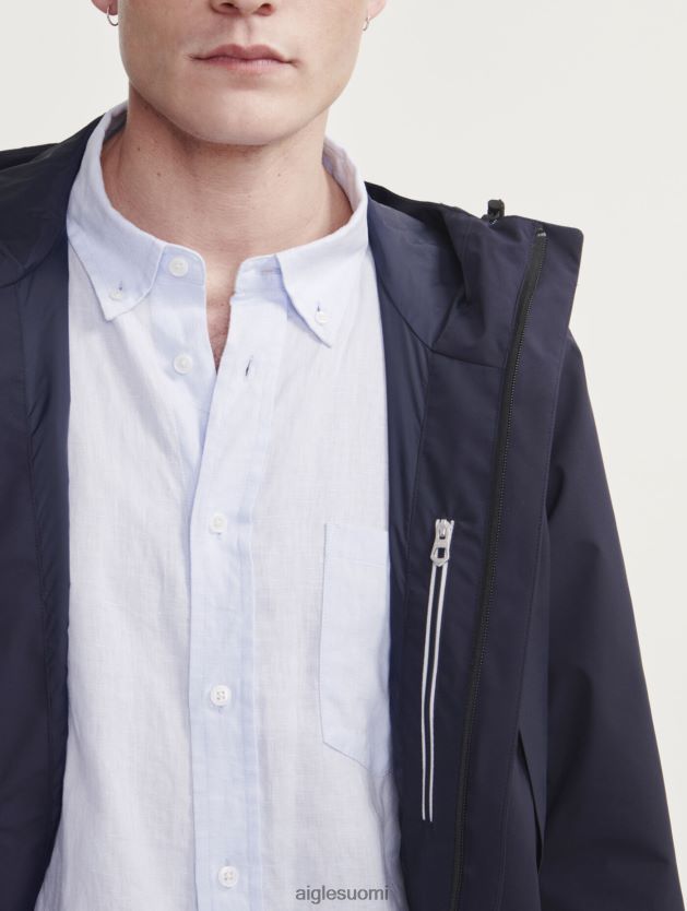 Aigle miehet keskipitkä mtd hupullinen parka meren- vaatteet 0H0BPX160