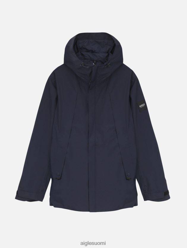 Aigle miehet keskipitkä mtd hupullinen parka meren- vaatteet 0H0BPX160
