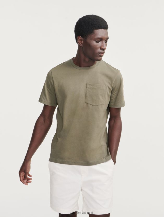 Aigle miehet jersey tasku pyöreä kaula t-paita taillis vaatteet 0H0BPX87