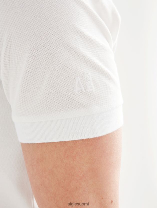 Aigle miehet lyhythihainen kaksoisnauhakauluspoolopaita blanc vaatteet 0H0BPX154