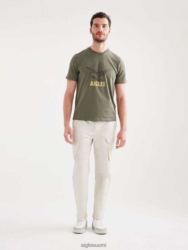 Aigle miehet painettu pyöreäkauluksinen t-paita taillis vaatteet 0H0BPX62