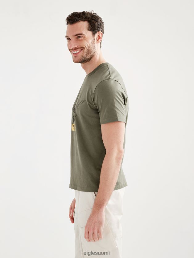 Aigle miehet painettu pyöreäkauluksinen t-paita taillis vaatteet 0H0BPX62