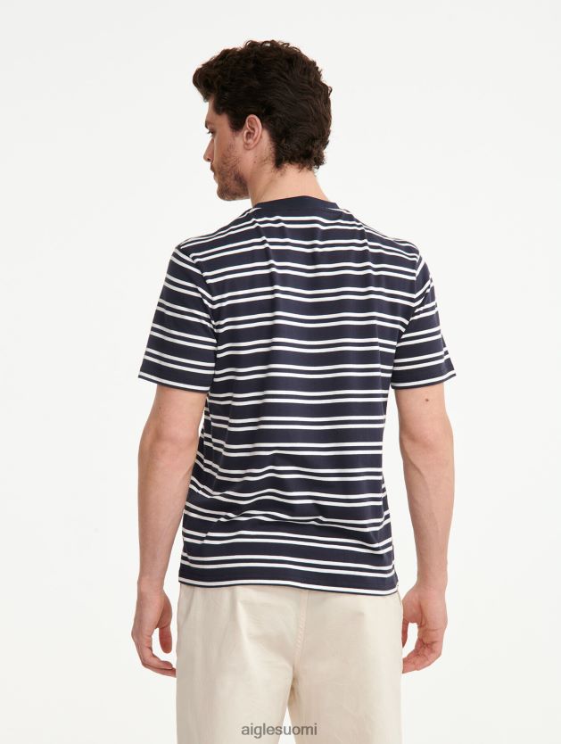 Aigle miehet raidallinen pyöreä kaula-aukkoinen t-paita imperiumi st vaatteet 0H0BPX132