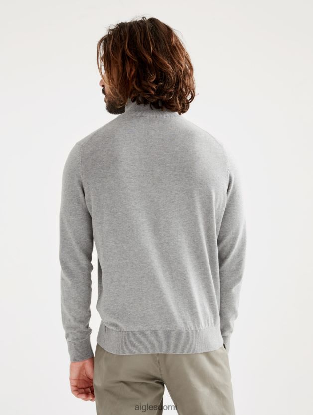 Aigle miehet hieno puolivetoketjullinen korkeapääntiepusero kanervanharmaa vaatteet 0H0BPX106