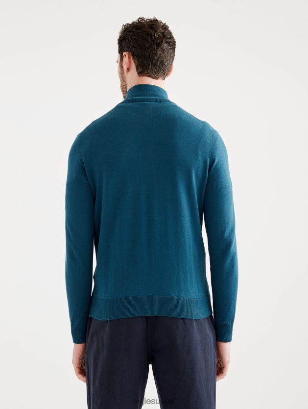 Aigle miehet hieno puolivetoketjullinen korkeapääntiepusero myrskyn sininen vaatteet 0H0BPX29