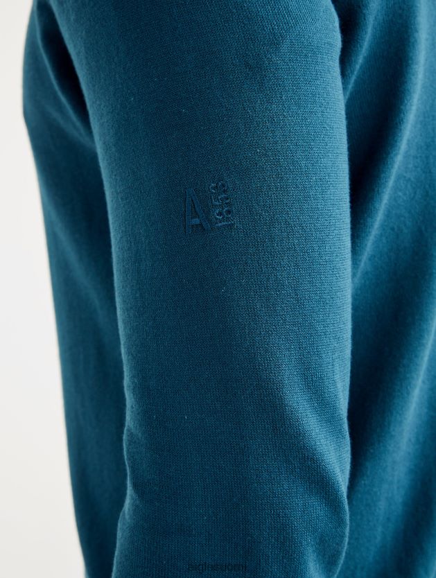 Aigle miehet hieno puolivetoketjullinen korkeapääntiepusero myrskyn sininen vaatteet 0H0BPX29