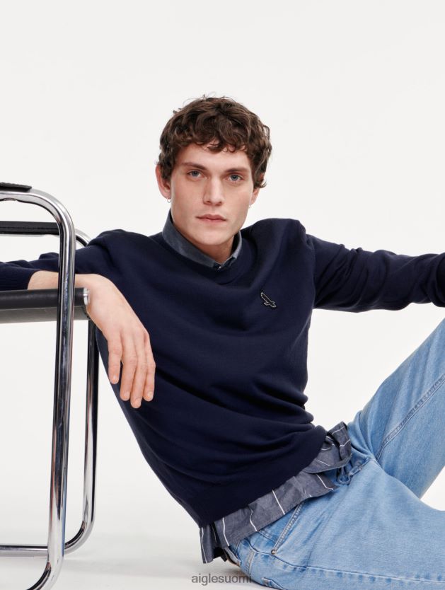 Aigle miehet hienomittainen pyöreäkaulapusero imperiumi vaatteet 0H0BPX151