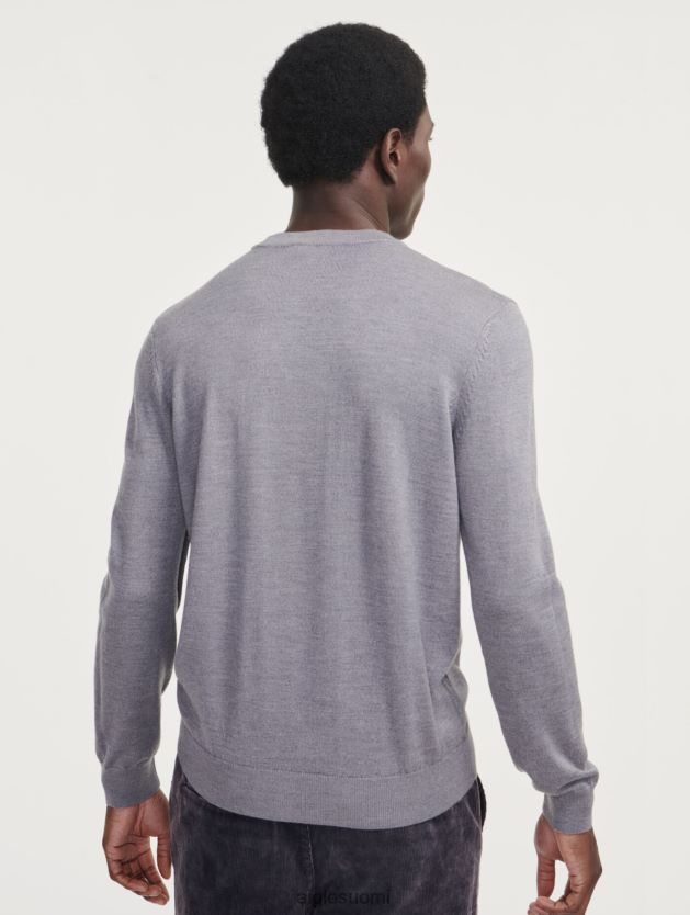 Aigle miehet hienomittainen pyöreäkaulapusero kanervanharmaa vaatteet 0H0BPX150