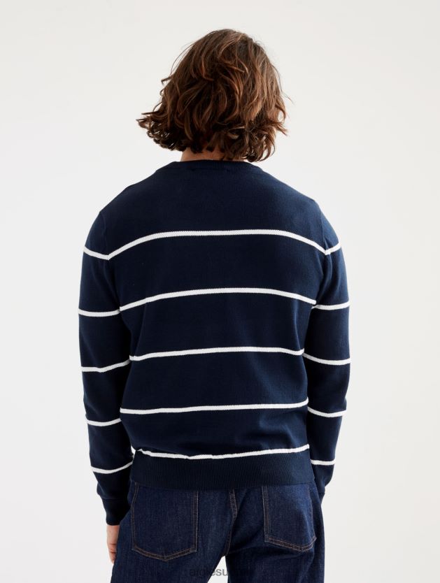 Aigle miehet valmistettu ranskassa hienomittaisen miehistön kaulainen merimiespusero imperiumi st vaatteet 0H0BPX83