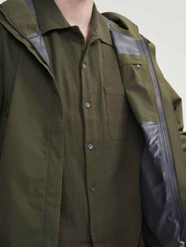 Aigle miehet lyhyt hupullinen mtd-takki avocat vaatteet 0H0BPX161