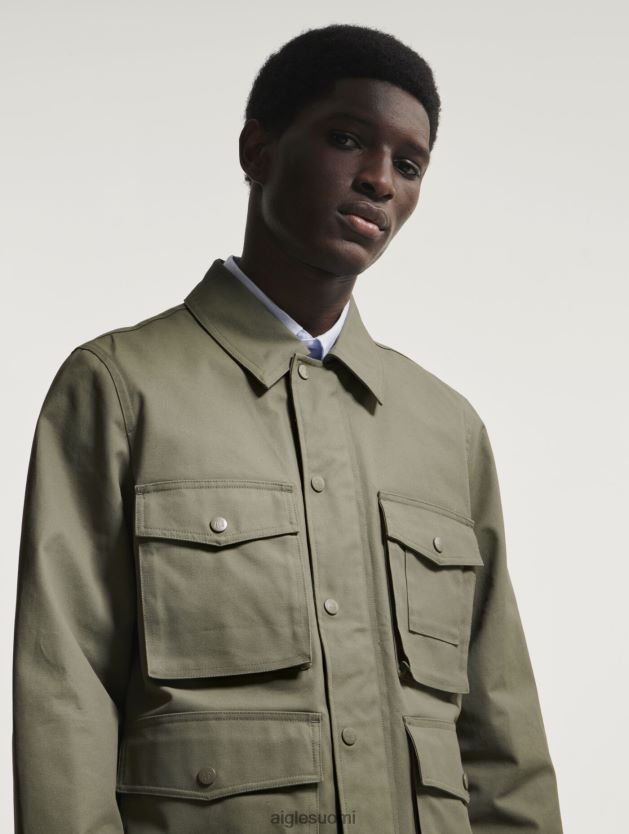 Aigle miehet lyhyt päällystetty safaritakki taillis vaatteet 0H0BPX221