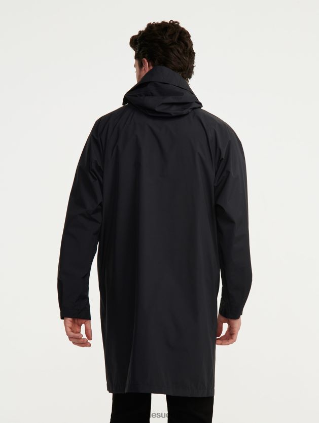 Aigle miehet pitkä hupullinen mtd takki noir vaatteet 0H0BPX184