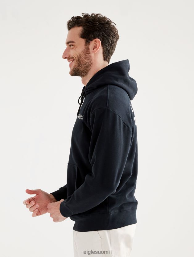 Aigle miehet painettu huppari noir vaatteet 0H0BPX38