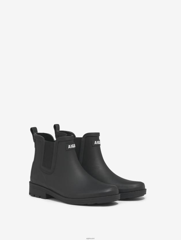 Aigle naiset hevosurheilun vaikutteita saaneet nilkkasadesaappaat noir saappaat 0H0BPX508