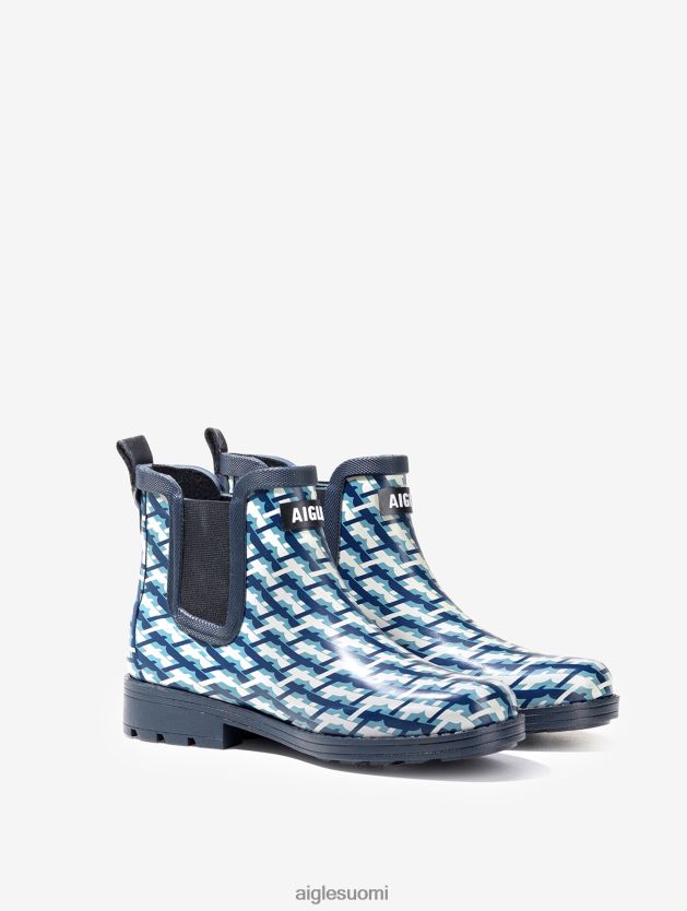 Aigle naiset painettu versio hevosurheiluvaikutteisesta nilkkasadesaappaasta monogrammi saappaat 0H0BPX632