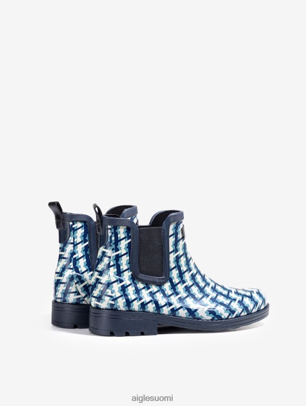 Aigle naiset painettu versio hevosurheiluvaikutteisesta nilkkasadesaappaasta monogrammi saappaat 0H0BPX632