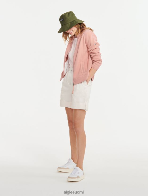 Aigle naiset pyöreä kaula vetoketjullinen fleece sumuinen ruusu vaatteet 0H0BPX589