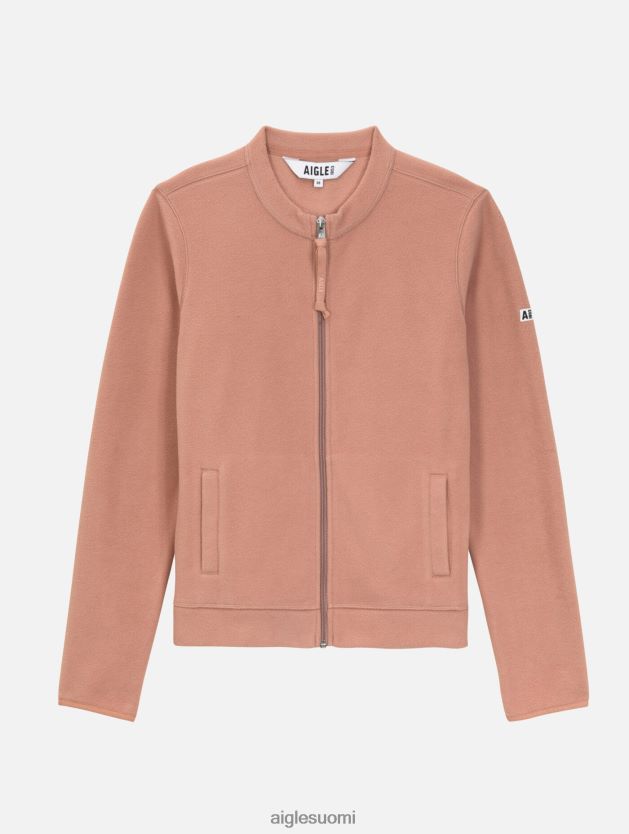 Aigle naiset pyöreä kaula vetoketjullinen fleece sumuinen ruusu vaatteet 0H0BPX589