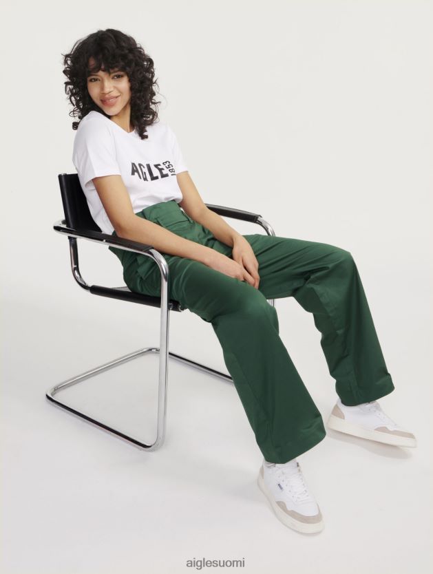 Aigle naiset puuvillatvillist leveälahkeiset housut kasvitieteellinen vaatteet 0H0BPX453