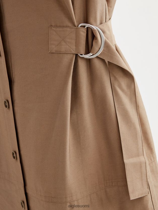Aigle naiset istuva napillinen midi-mekko cappuccino vaatteet 0H0BPX535