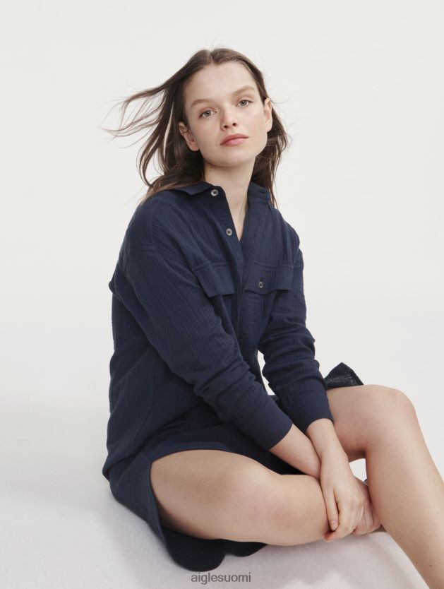 Aigle naiset puuvillainen sideharso paitamekko imperiumi vaatteet 0H0BPX445