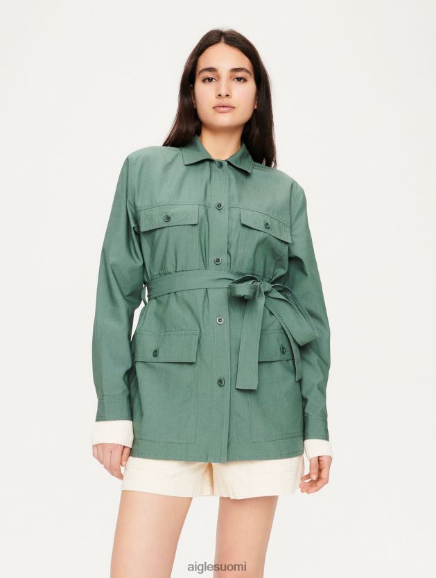 Aigle naiset puuvillaa ja tenceliä vert gris vaatteet 0H0BPX620