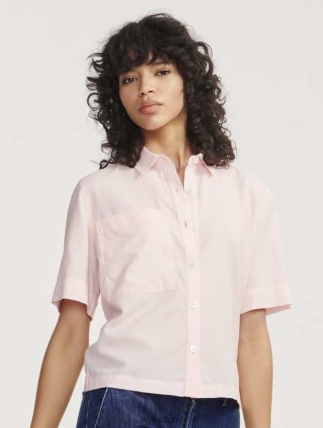 Aigle naiset väljä lyhythihainen paita cerisier vaatteet 0H0BPX465