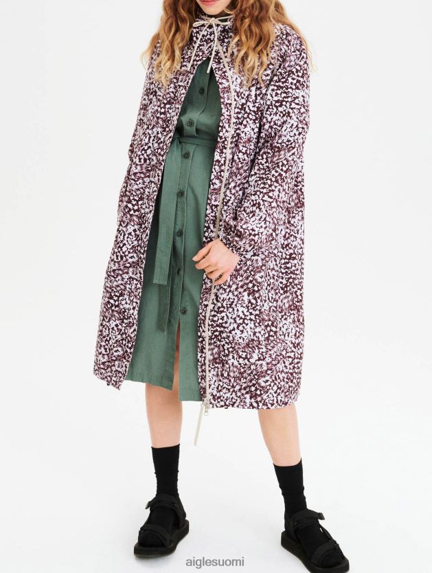Aigle naiset painettu pakattava pitkä parka fudge pr vaatteet 0H0BPX633