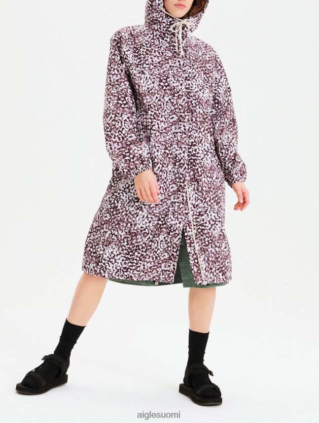 Aigle naiset painettu pakattava pitkä parka fudge pr vaatteet 0H0BPX633