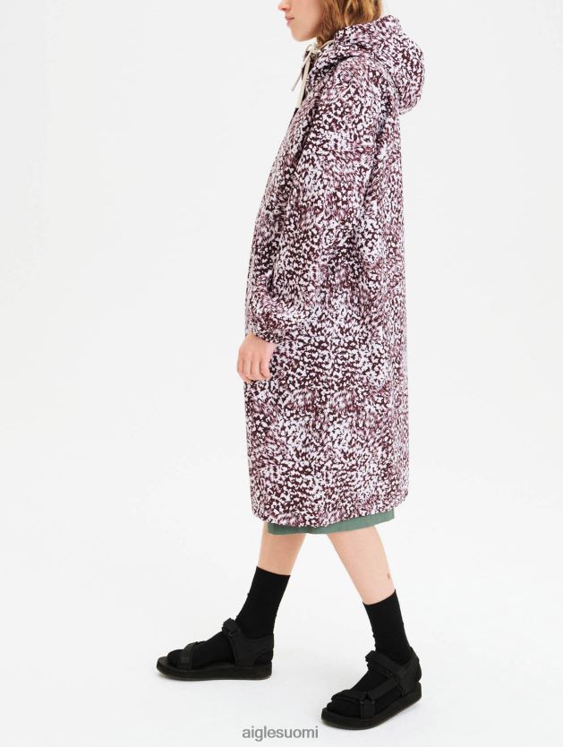 Aigle naiset painettu pakattava pitkä parka fudge pr vaatteet 0H0BPX633