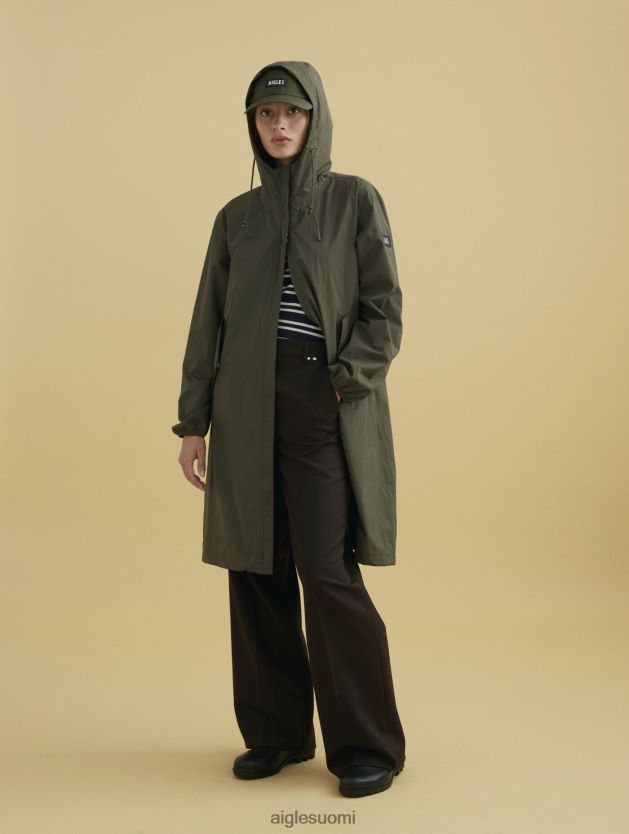Aigle naiset pitkä huppu mtd parka avocat vaatteet 0H0BPX475