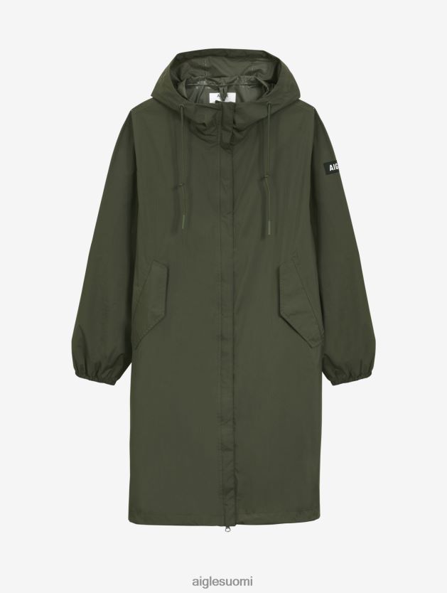 Aigle naiset pitkä huppu mtd parka avocat vaatteet 0H0BPX475