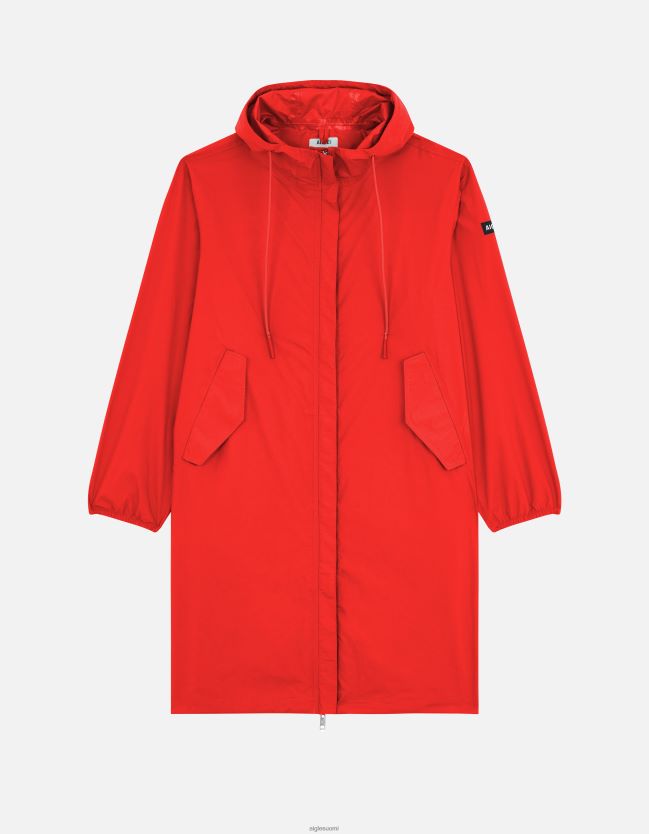 Aigle naiset pitkä huppu mtd parka unikko vaatteet 0H0BPX502