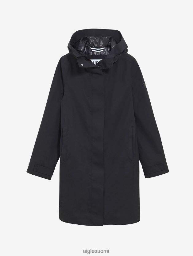 Aigle naiset pitkä mtd-parka noir vaatteet 0H0BPX440