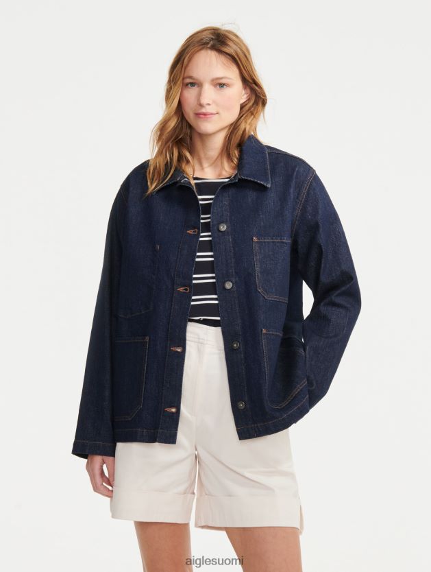 Aigle naiset keskipitkä työvaatetakki brut denim ovd vaatteet 0H0BPX698