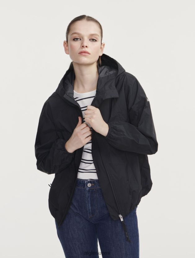 Aigle naiset lyhyt mtd vedenpitävä takki noir vaatteet 0H0BPX483