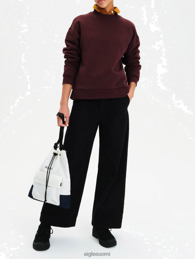 Aigle naiset ekologisesti suunniteltu pyöreäkauluksinen collegepaita tuhertaa vaatteet 0H0BPX662